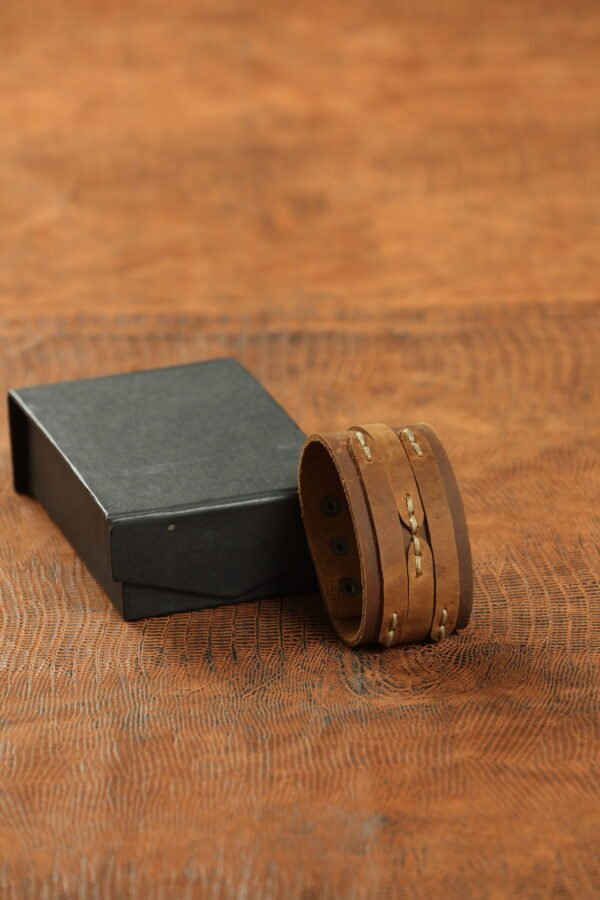 HS Crazy Horse hand-crafted Genuine Leather bracelet