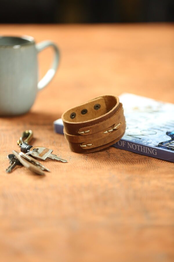 HS Crazy Horse hand-crafted Genuine Leather bracelet