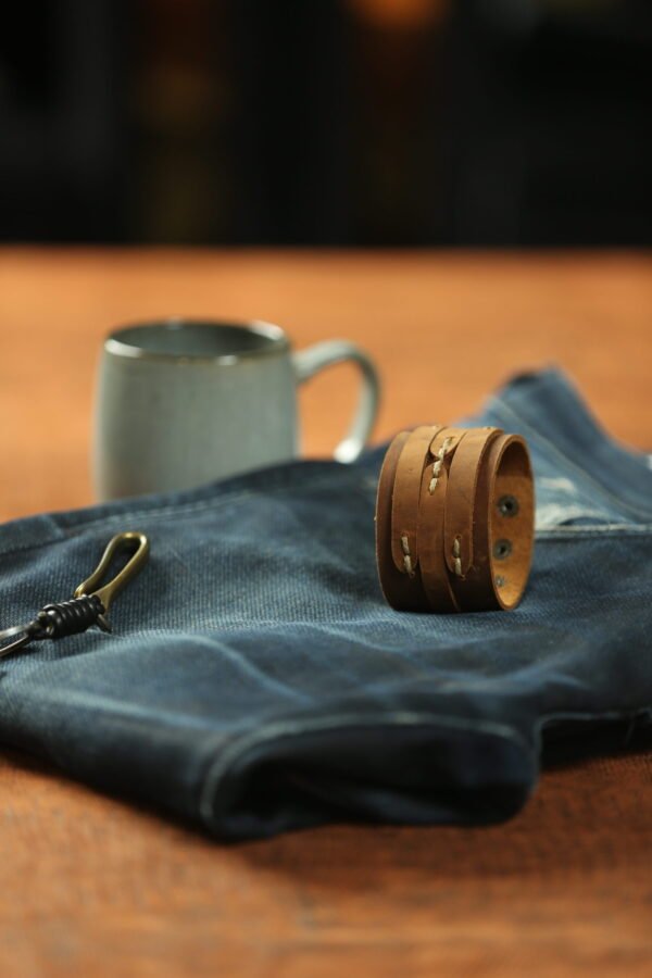 HS Crazy Horse hand-crafted Genuine Leather bracelet