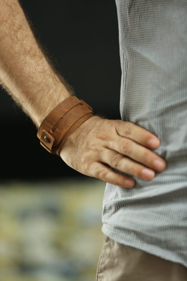 CW Cow Crazy Horse Leather Bracelet